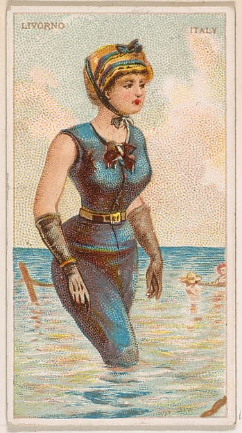 Livorno, Italy, from the Surf Beauties series (N232), issued by Kinney Bros.
