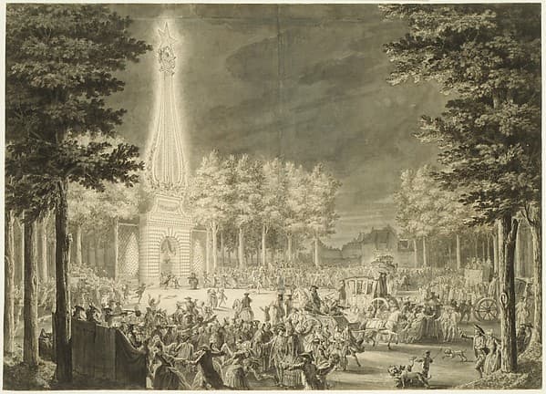 Design for the Engraving "Réjouissances du Peuple . . . à Reims le 27 aout 1765"