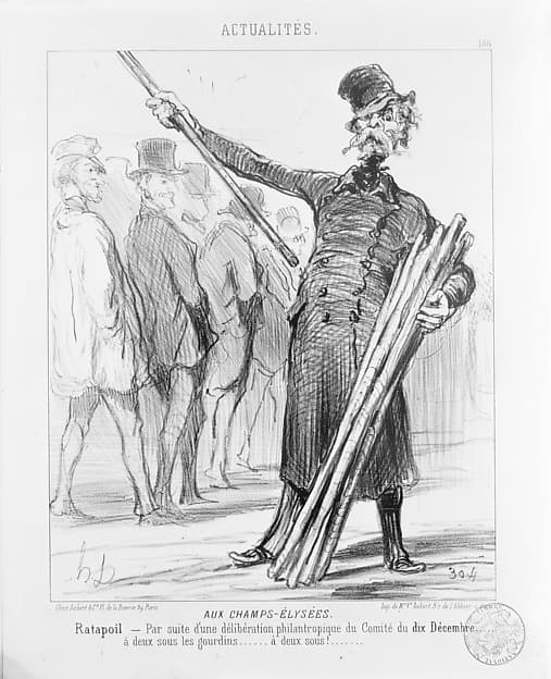 Aux Champs-Élysées, from Actualités, published in "Le Charivari"