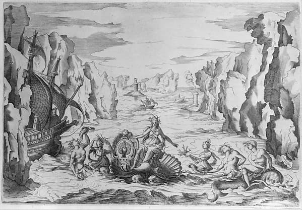 Decoration of a Fountain, from an Album with Prints recording the Festivities and Decorations organized in Florence for the 1589 Wedding of Archduke Ferdinand de' Medici and Christine of Lorraine