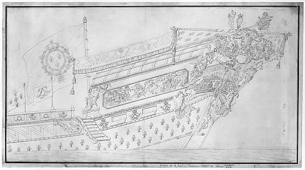 Drawing of the Stern of "La Réal"