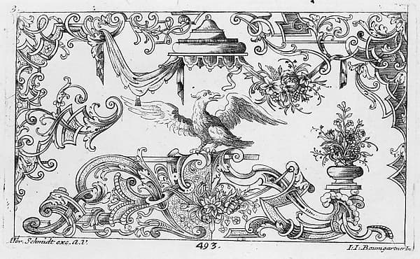 Ganz Neu Inventiertes Laub und Bandelwerck zu finden bey Albrecht Schimdt