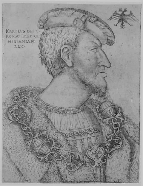 Portrait of the Holy Roman Emperor Charles V facing right