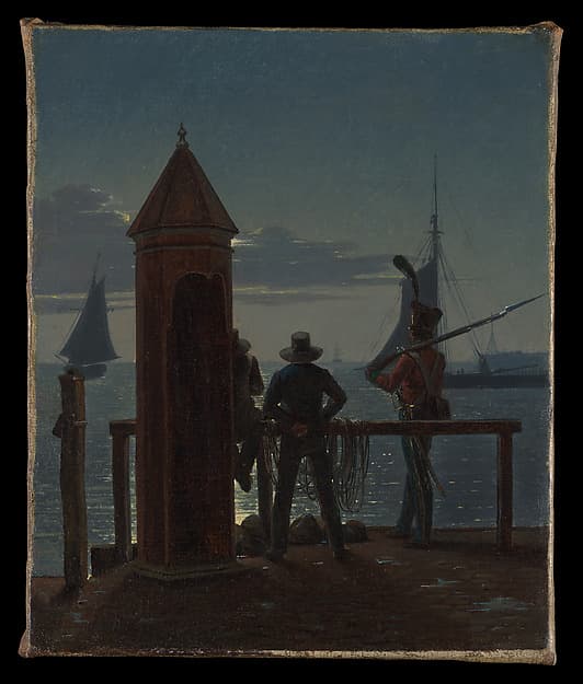 View from the Citadel Ramparts in Copenhagen by Moonlight