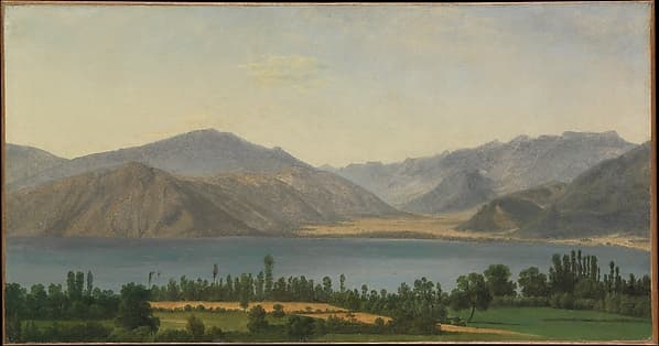 Lake Fucino and the Abruzzi Mountains