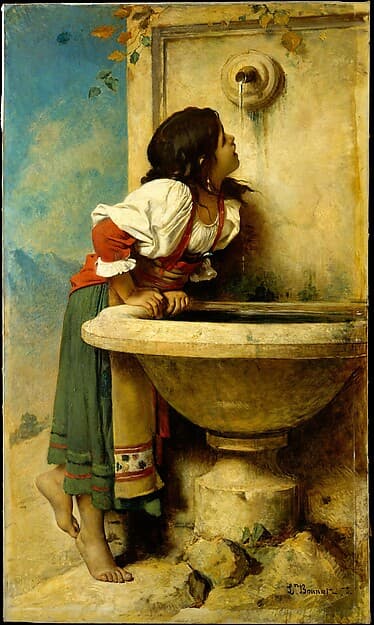 Roman Girl at a Fountain