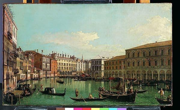 The Grand Canal, Venice, Looking South toward the Rialto Bridge