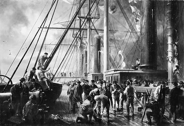 Making the Splice between the Shore End and the Ocean Cable