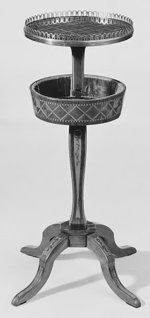 Candlestick and workbox (table à ouvrage en guéridon)