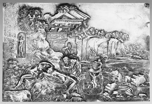 Nymphs and Satyr in a Classical Landscape