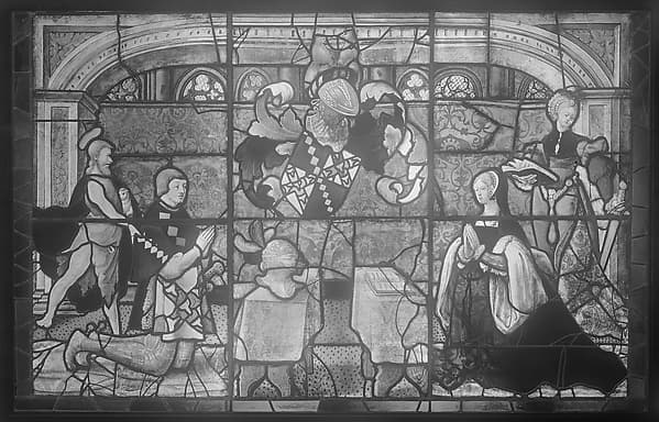 Saint Catherine and Saint John with a donor and his wife