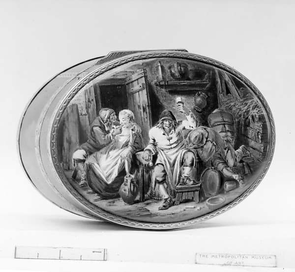 Snuffbox with genre scene