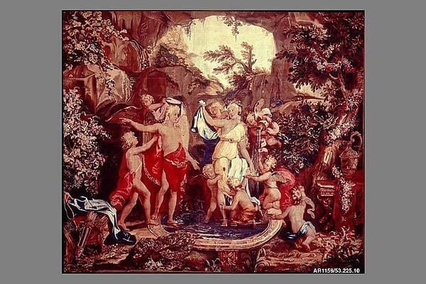 Cupid and Psyche Bathing from a set of Mythological Subjects after Giulio Romano