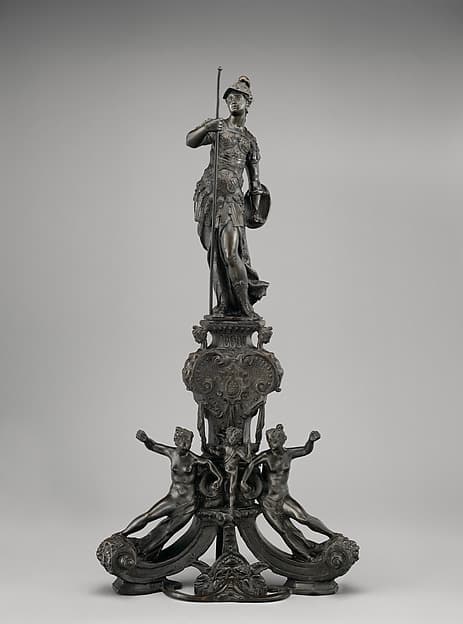 Andiron with figure of Minerva (one of a pair)