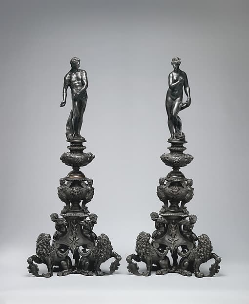 Andiron with figure of Vulcan (one of a pair)