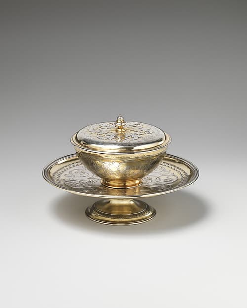 Bowl with cover and stand