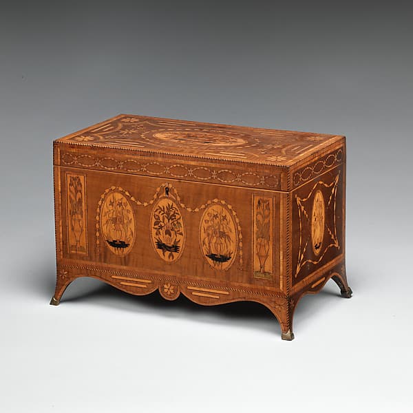 Tea chest with tea caddies