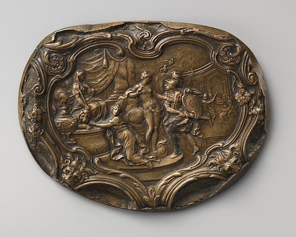 Maiden seeking refuge at a shrine of Cybele