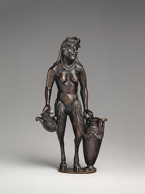 Satyress with vase (one of a pair)
