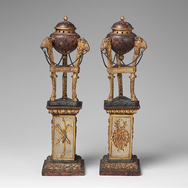 Pair of models of perfume burners
