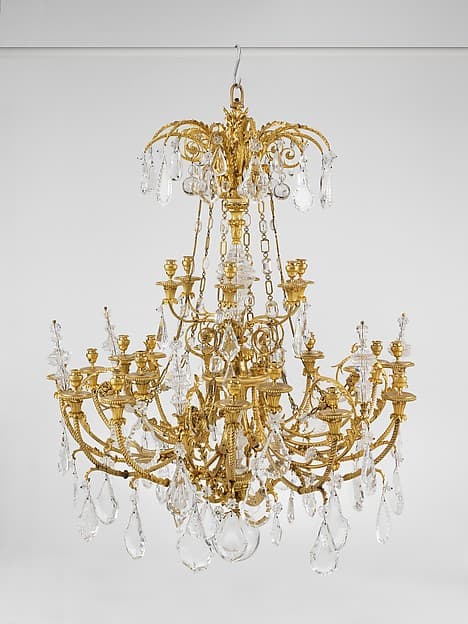 Twenty-four-light chandelier (lustre) (one of a pair)