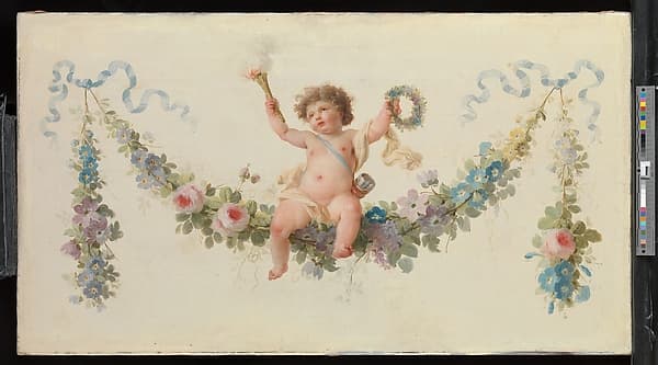 Cupid Seated on a Garland