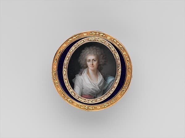 Box with miniature portrait of a woman