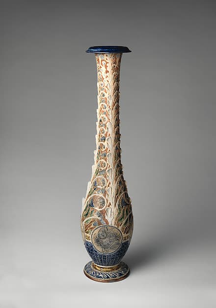 Tall vase with four roundels