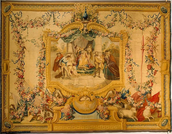 The Memorable Judgment of Sancho Panza from a series of tapestries with scenes from Don Quixote (number twenty-four in a series of twenty-eight)