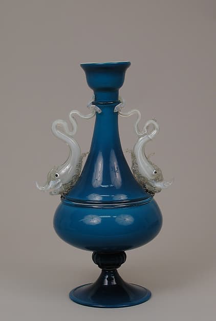 Vase with dolphins