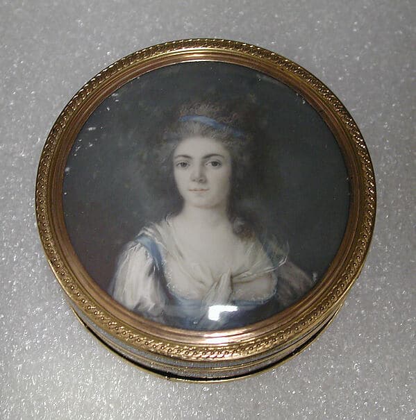 Box with portrait of a woman, said to be Princesse de Ligne