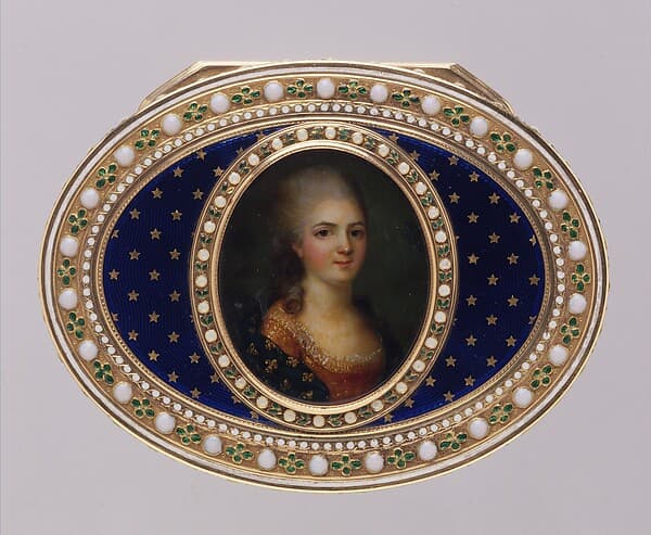 Snuffbox with portrait of a member of the French royal family, probably a daughter of Louis XV