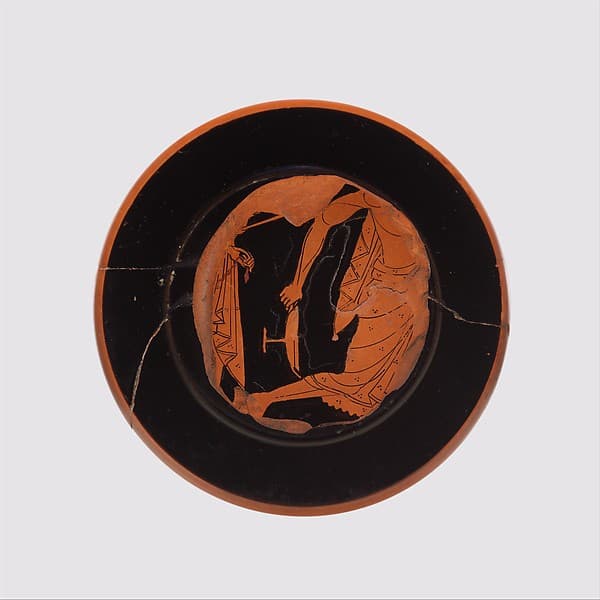Fragments of a terracotta kylix (drinking cup)