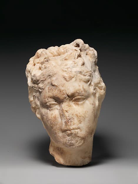Marble head of a young woman