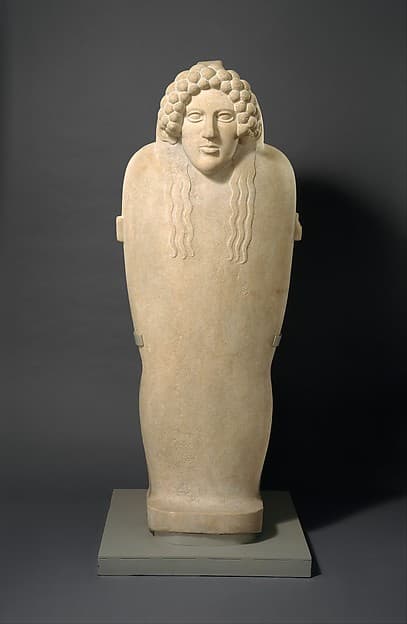Marble anthropoid sarcophagus
