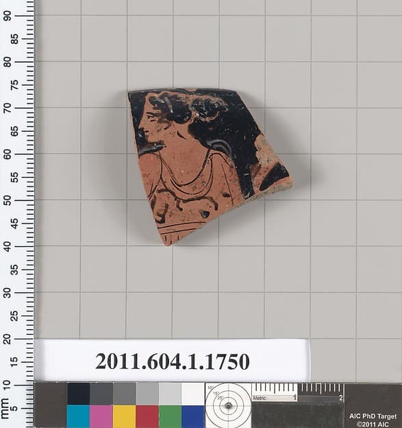 Terracotta rim fragment of a kylix (drinking cup)