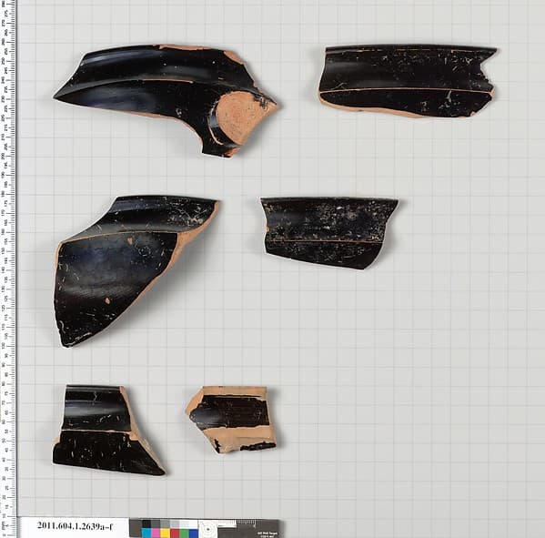 Terracotta rim fragments of kylikes (drinking cups)