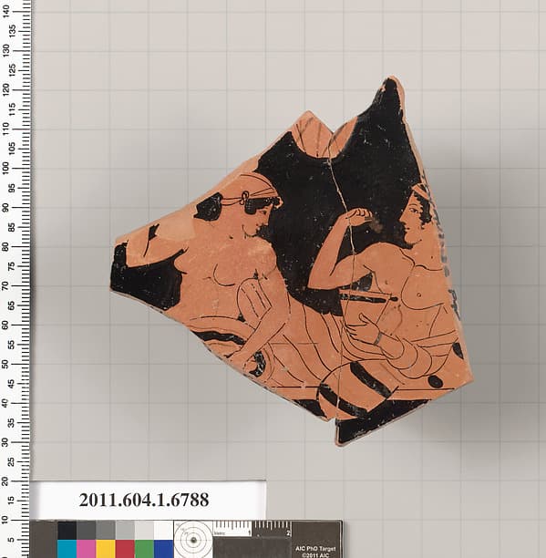 Terracotta fragment of a kylix (drinking cup)