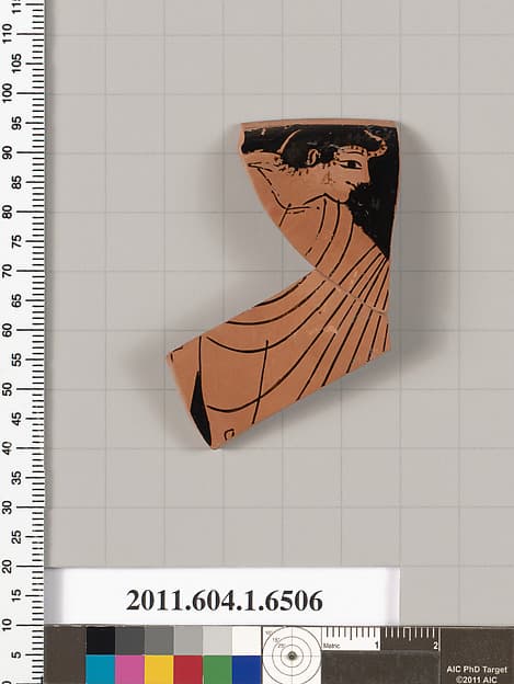 Terracotta rim fragment of a kylix (drinking cup)