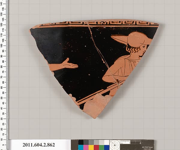 Terracotta fragment of a bell-krater (bowl for mixing wine and water)