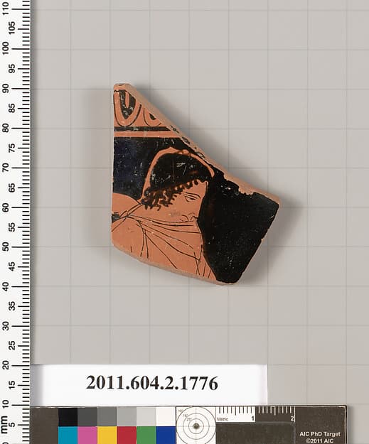 Terracotta rim fragment of a skyphos (deep drinking cup)