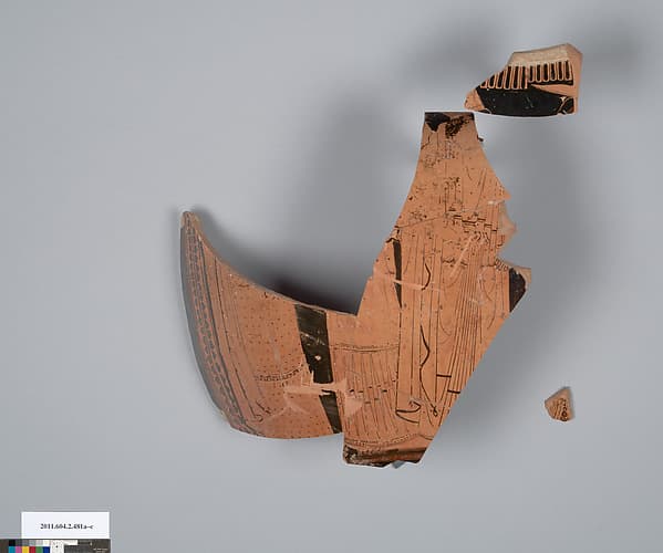 Terracotta fragments of a column-krater (bowl for mixing wine and water)