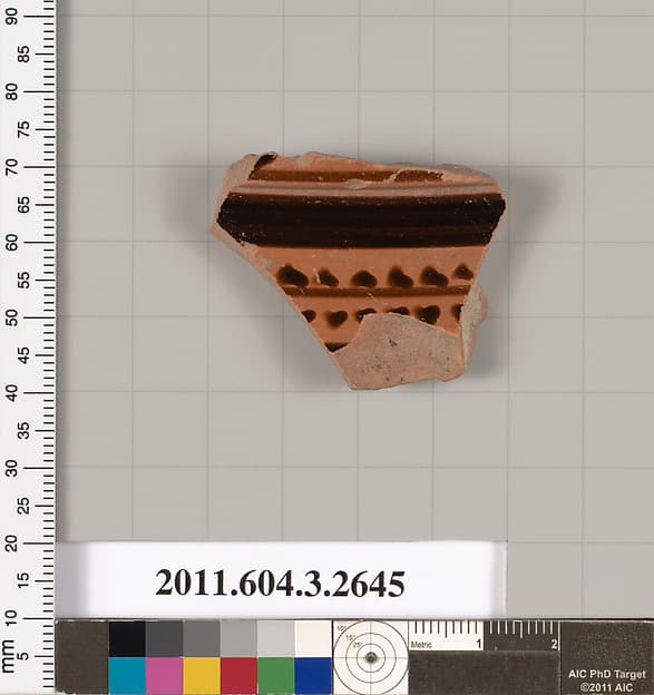 Terracotta fragment of a column-krater (bowl for mixing wine and water)?