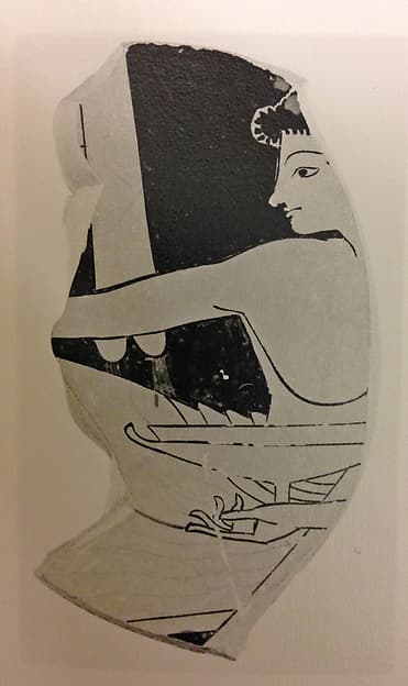 Fragment of a terracotta kylix (drinking cup)