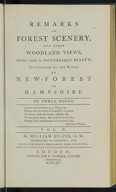 Remarks on forest scenery, and other woodland views, (relative chiefly to picturesque beauty) : Illustrated by the scenes of New-Forest in Hampshire