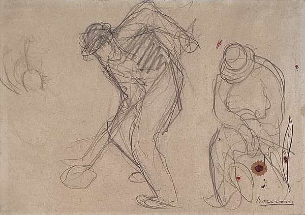 Study for "The Street Pavers": Two Workmen