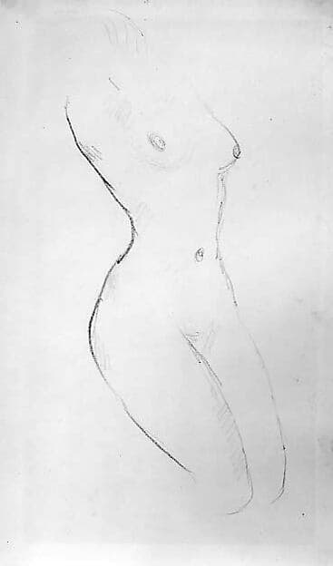 Torso of Nude Model, Kneeling