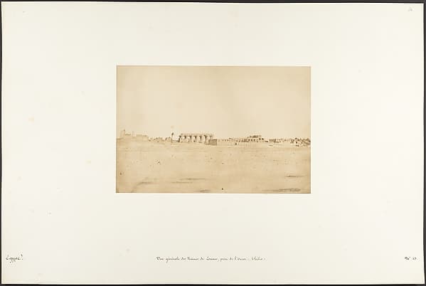 Vue générale des Ruines de Louxor, prise de l'Ouest (Thèbes)