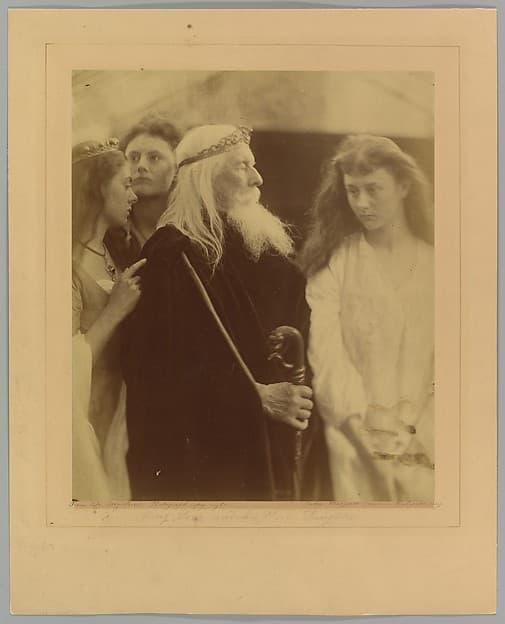 King Lear Alotting His Kingdom to His Three Daughters
