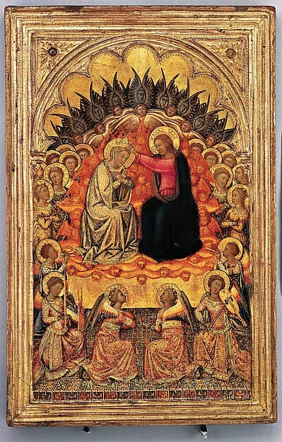 Engaged cassetta frame on a polyptych panel